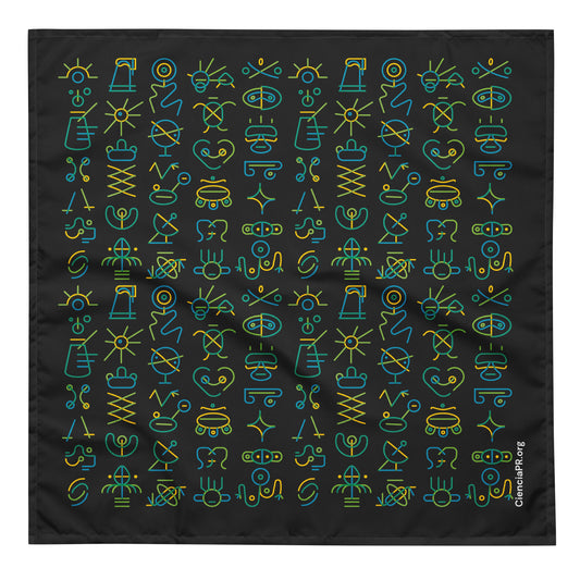 CienciaPR Petroglyphs all-over print bandana